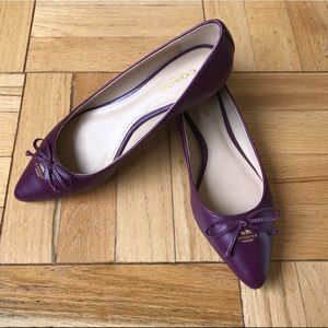 Coach pointed toe ballerina flat size 6 ALMOST NEW